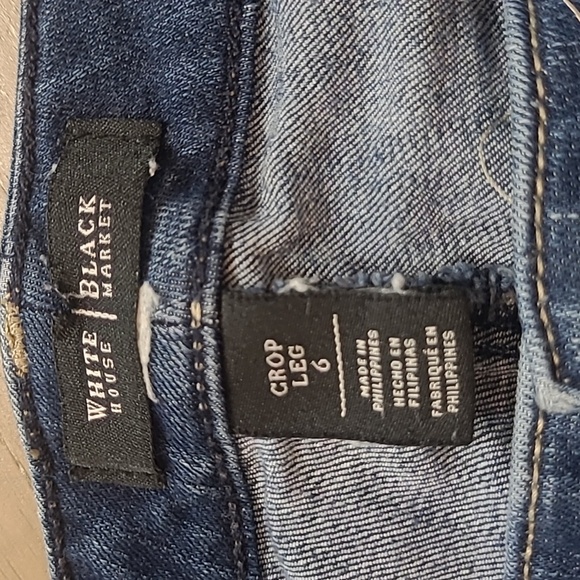 White House Black Market Jeans Women's sz 6 Crop Leg Mid Waist Denim Jeans - Picture 6 of 13